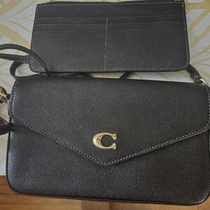 Coach Black Crossbody Bag with Gold Accents